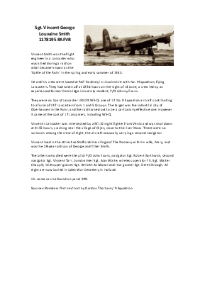 A preview of a PDF biography for Smith, Vincent George Louvaine
